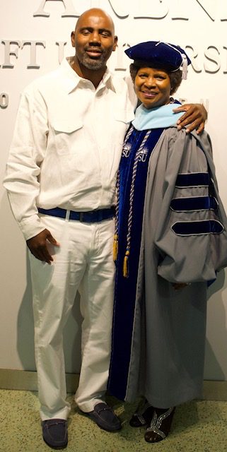 Graduation photo with son, Franklin